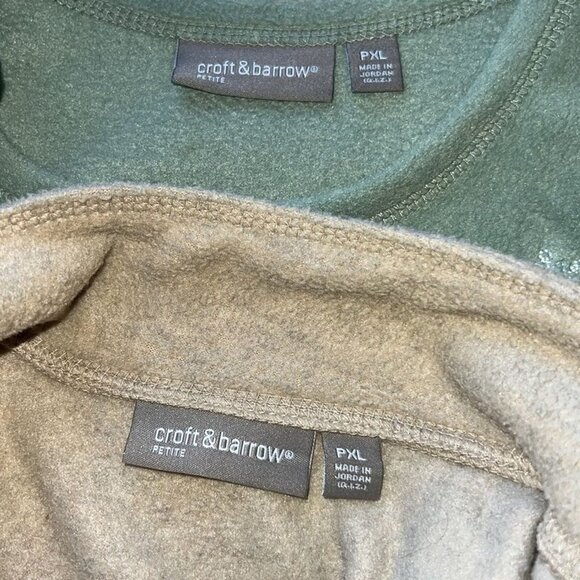 Croft & Barrow Womens Petite Size XL Jackets Green & Beige Embroidered (2-Pack) - Picture 12 of 12